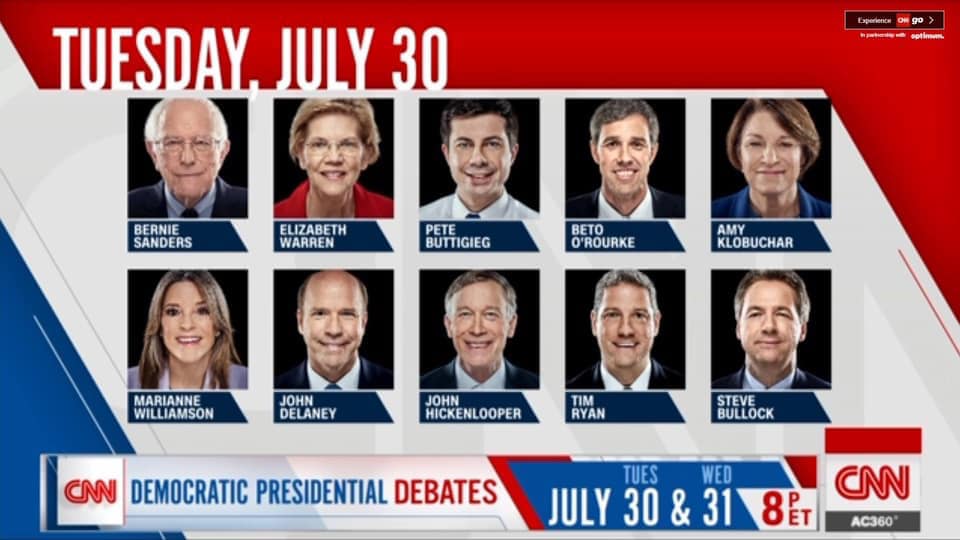 Democratic Presidential Debates - July 2019